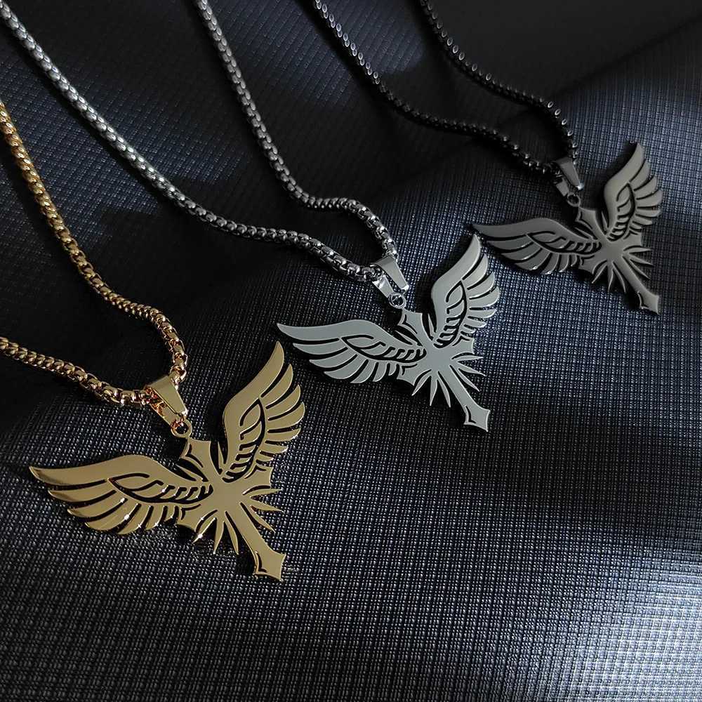 18K Gold Plated Stainless Steel Phoenix Fire Bird Necklace Real Firebird Pendant Hot Movie Jewelry Men Wen Whosa W250718