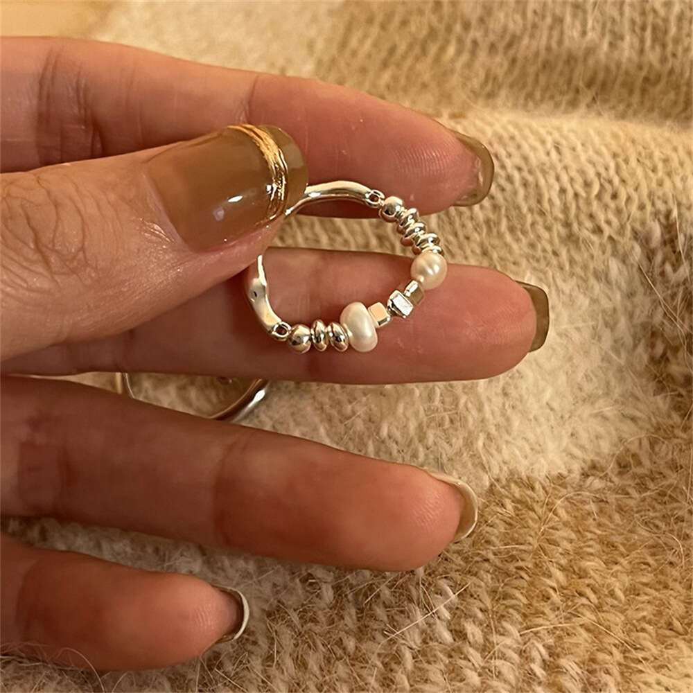 New Heavy Craft S Pure Silver for Women, Niche Design with High-end Feel, Index Finger Ring, Non-fading Open Ring