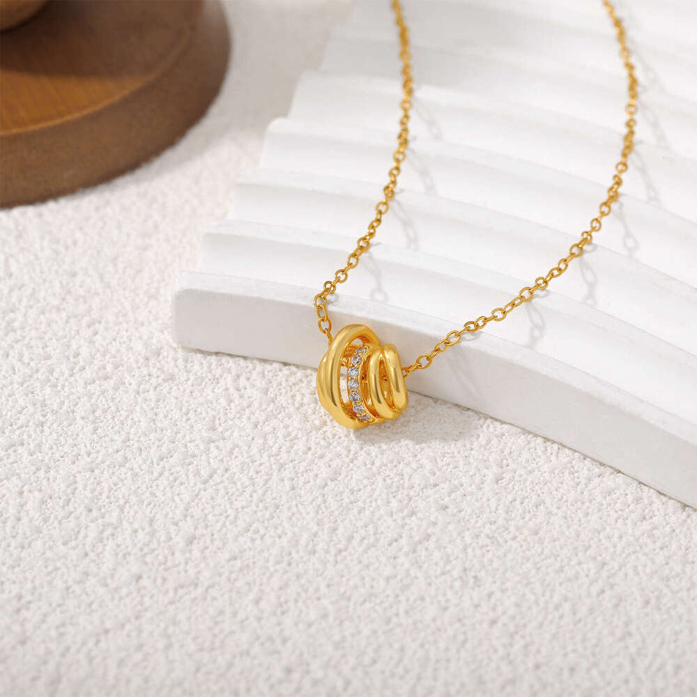 Geometric Irregular Micro Pave Zircon Necklace Niche Design Sense Light Temperament Versatile Clavicle Chain