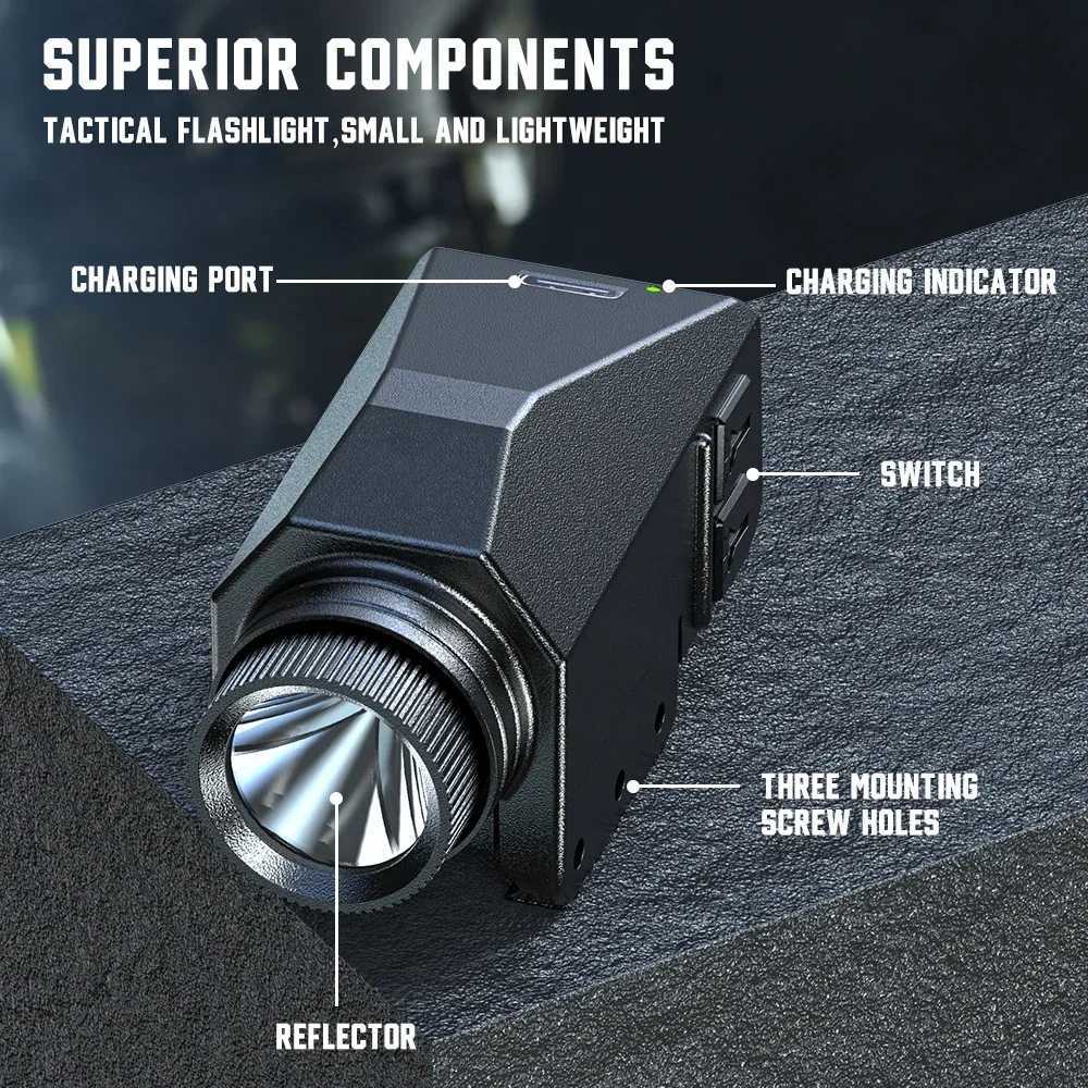 1000LM Powerful Tactical Weapon Gun Light Combo Red/Green/Blue/Purple 5mw Dot Sight D Flashlight For Outdoor Shooting XJ250718