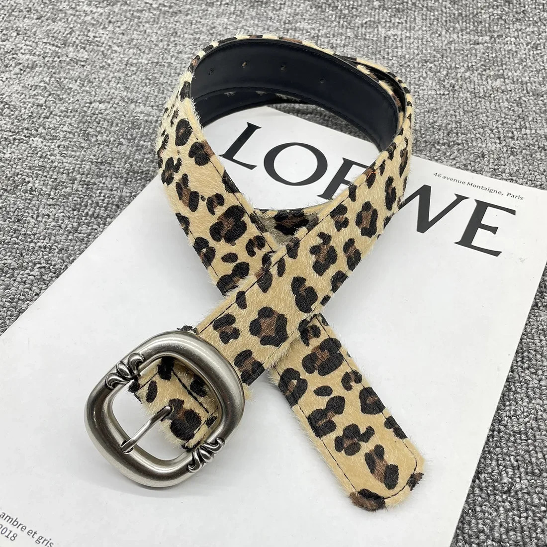 Leopard Snake Zebra Pattern Snakeskin Cos Skin Cricle Pin Golden Buckle Y2k Belts for Dress Jeans Suits 250717