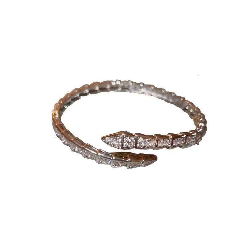 Zircon Snake Bone Women, Design, High-End Bracelet, Light Niche Style, Elegant and Exquisite Bracelet for Women