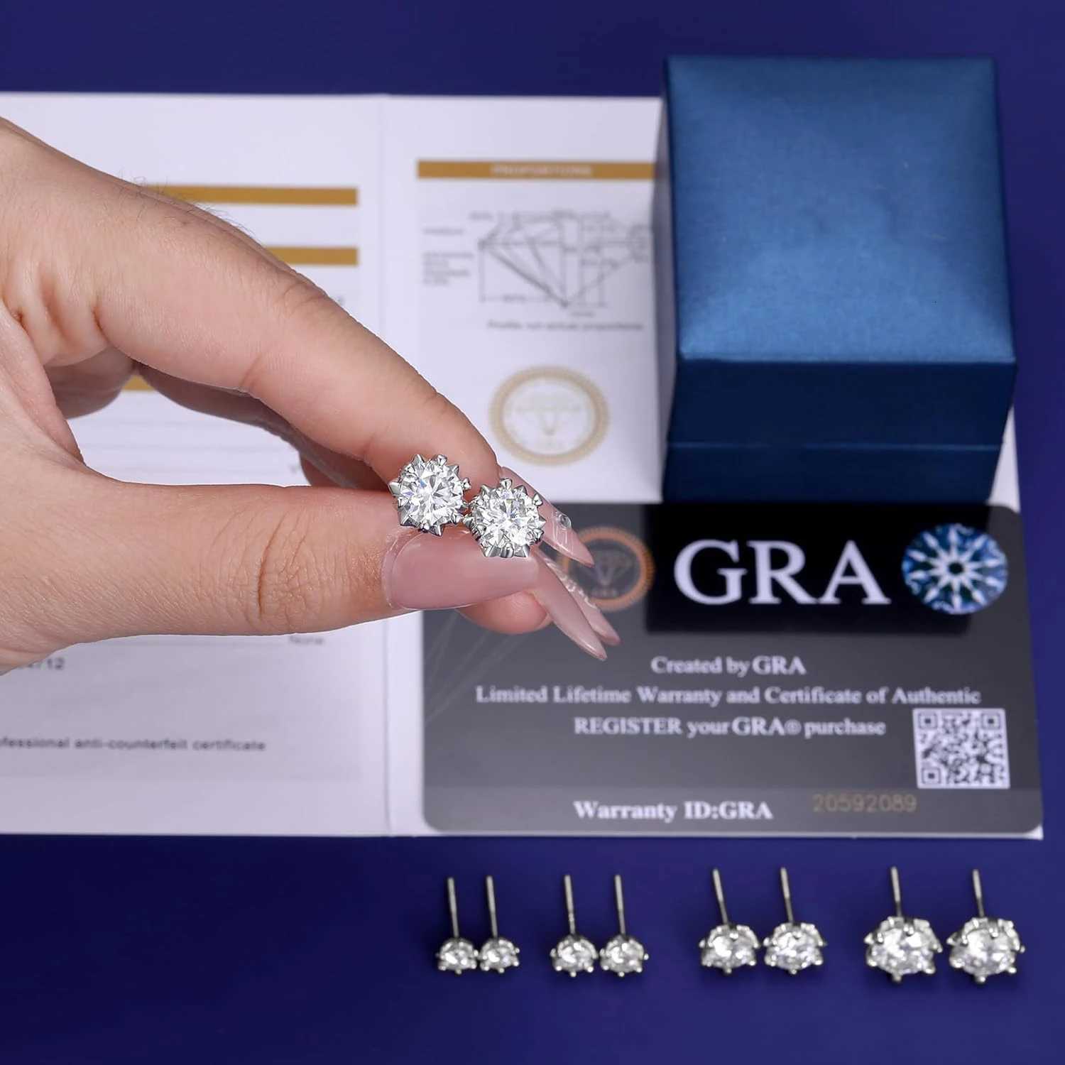 2ct Moissanite Diamond Flower Stud Earrings 18K Gold Plated S925 Silver Women Wedding Jewelry with GRA Certificate XJ250718