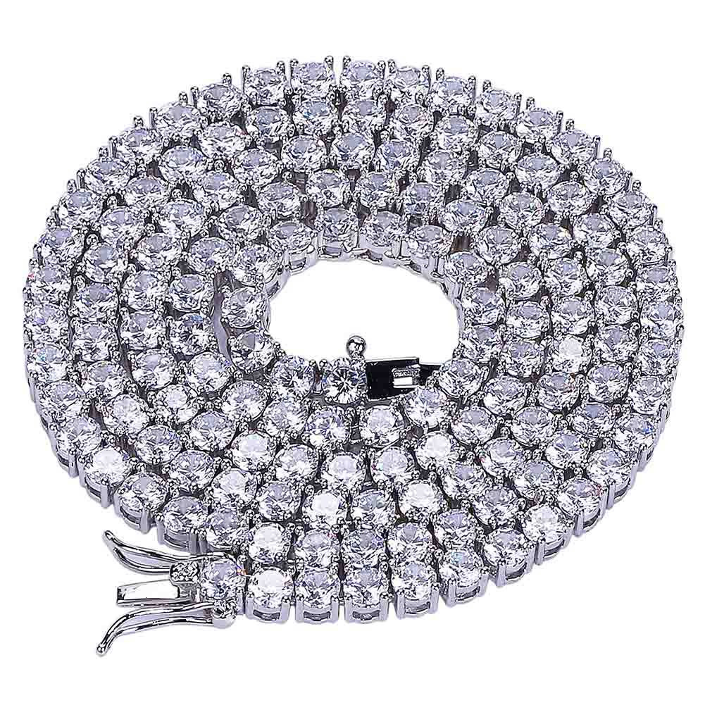 Luxury Iced out Tennis Chain Hip Hop Full Diamond VVS Moissanite Necklace GRA Certified Bling Bling High-Quality Trendy Accessory