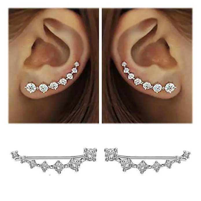 REETI New High Quality Super Shiny Zircon 925 Sterling Silver Earrings for Women Jewelry Wholesale Gift Ear Row XJ250718