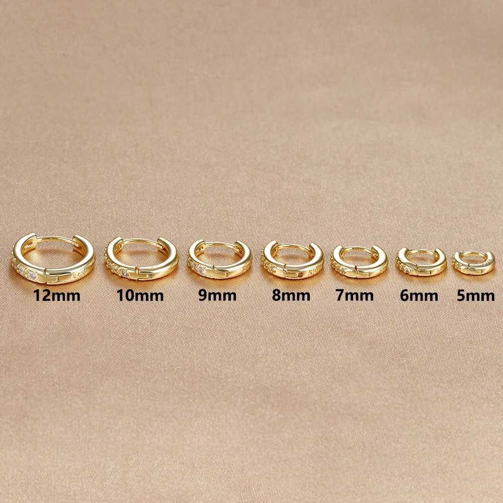 1Pair Stainless Steel Huggie Minimal Hoop Earrings Little Crystal Zirconia Thin Helix Tragus Cartilage Earrings Piercing Jewelry XJ250718