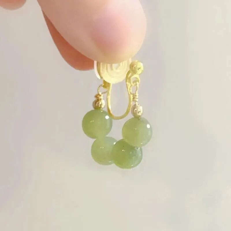 Qingqing Zi Jin Gentle Temperament Ear Clips No Piercing Female Niche Design Ancient Versatile Earrings Chinese Style