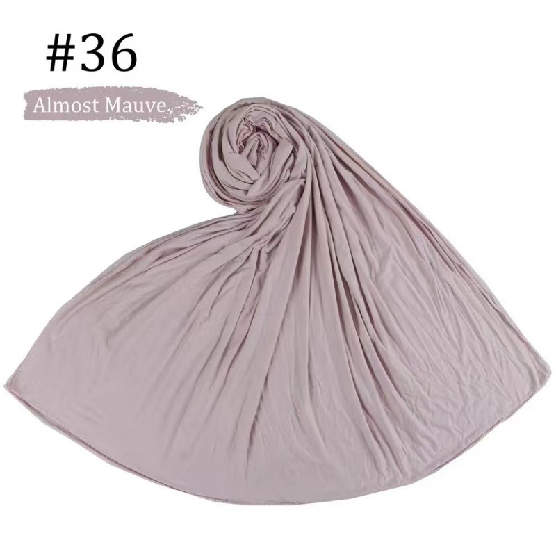 T1254 solid color modal large size jersey mercerized cotton women's headscarf jersey cover headscarf