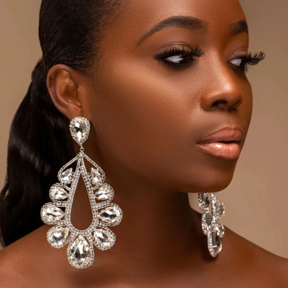 Stonefans Colorful Rhinestone Drop Dangle Earrings for Women High Quality Statement Crystal Hanging Earrings Female Jewelry Gift 250716