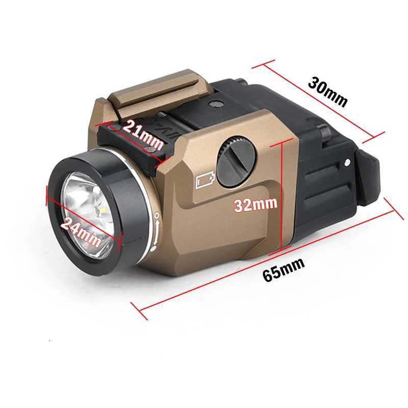 WADSN Flashlight TR-7 X 500-Lumen Compact Tactical Weapon Light Includes High Low Padd Switches and Key Kit Black XJ250718