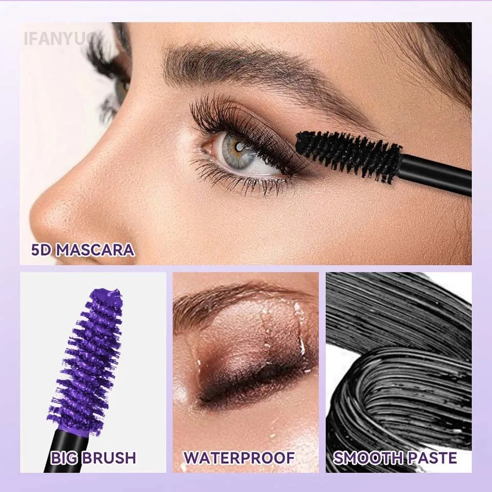 Red Wine Brown Eyelashes Mascara 5D Three-dimensional Eyelashes Curling Extension Non-smudge Waterproof Fast Dry Lsting Makeup 250717