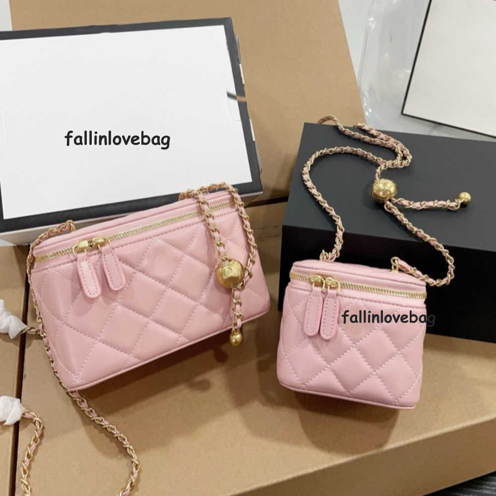 Designer Cosmetic Bags Women Vanity Cases makeup Box Top Quality Leather mini Chain Handbag Tote Crossbody Shoulder Luxury Purse 2025 new 11CM 18CM 666
