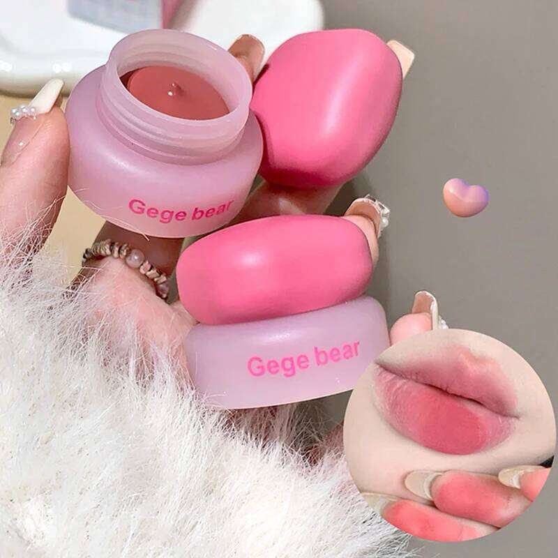 Cheek Dual pose d Matte Lipstick Mousse Solid Lip Gloss Peach Blusher Cream Soft Rouge Blush Korean Makeup X250719