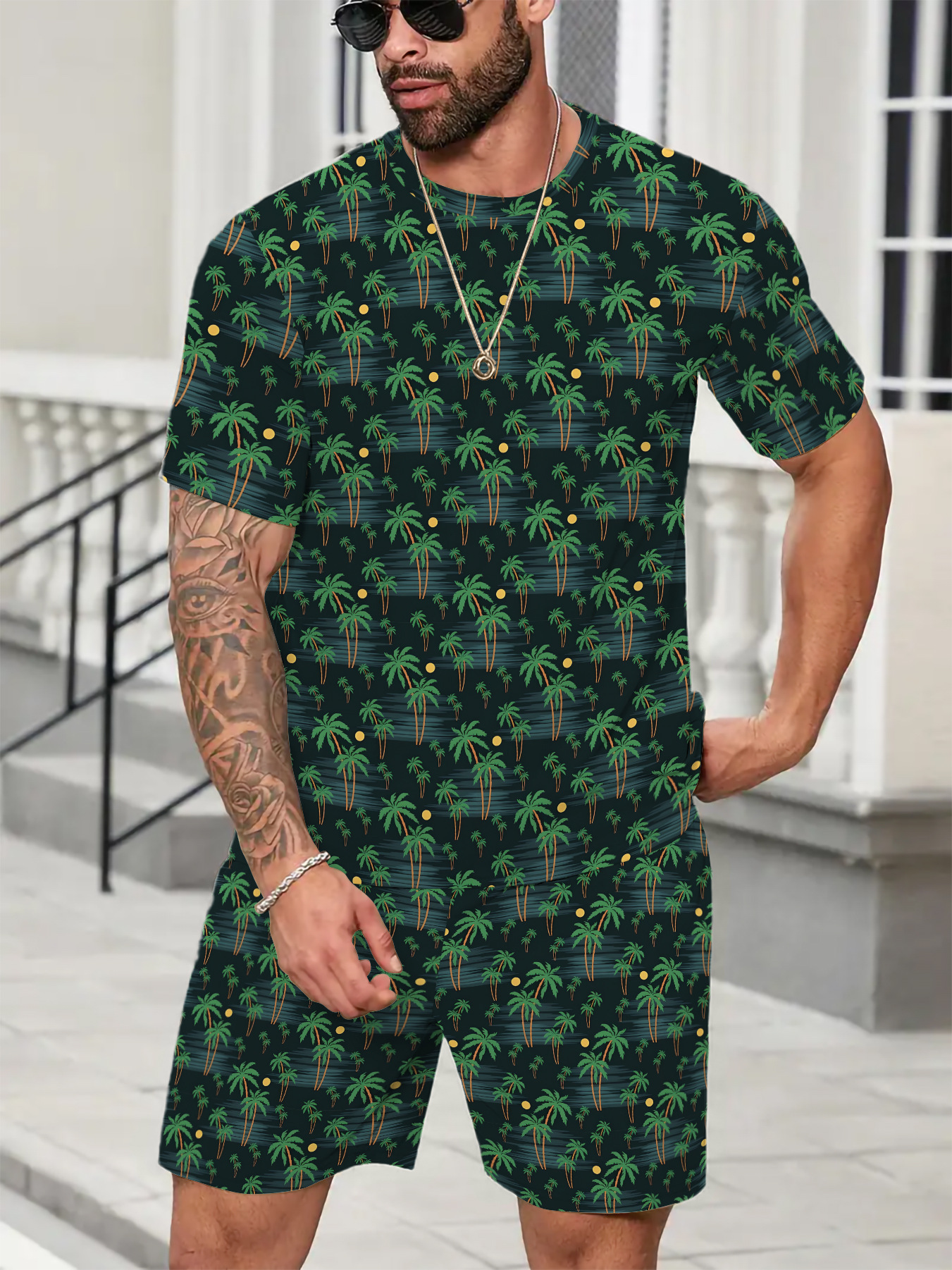 Summer Set Men Oversized T Shirt Shorts 2 Piece sets mens tracksuit designer luxury clothe