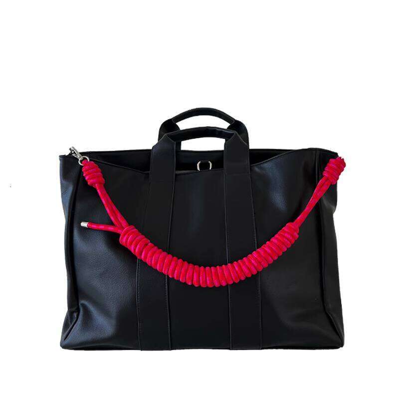 Thick Woven Rope Strap Tote New Women S Commuter Handbag Large Capacity Vintage Soft Leather Shoulder Bag