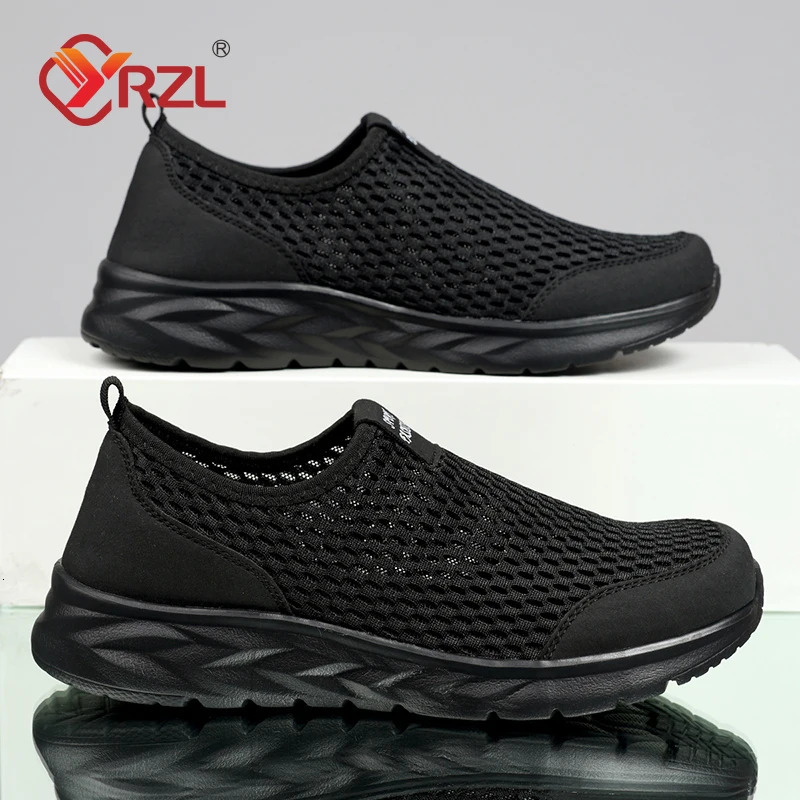 YRZL Mens Sneakers Women Breathable Mesh Casual Shoes Outdoor Non-Slip Big Size Loafers Walking Lightweight Male Tennis Shoes 250716