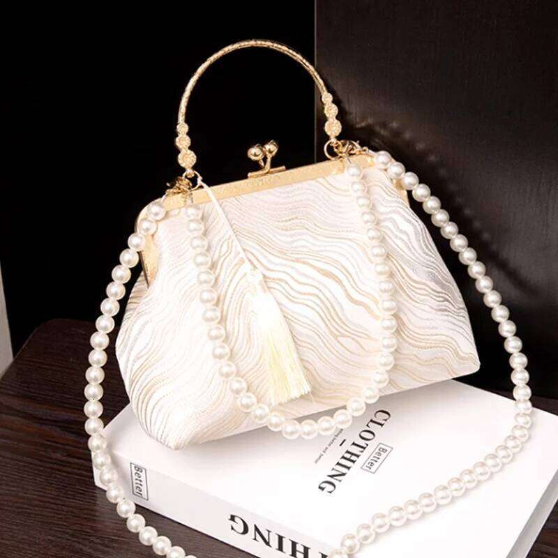 New Pearl Bead Women's High Quality Women Handbag Versatile Crossbody Shoulder Bag