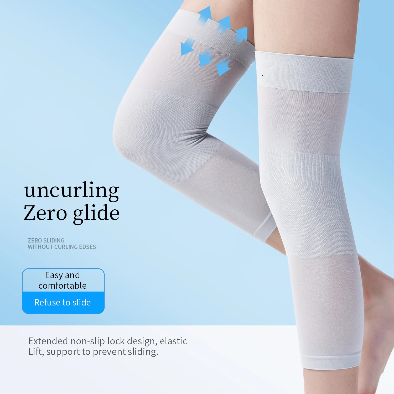 1 Pair Summer Thin Knit Knee Pads Ultrathin Breathable Comfortable Wearresistant Supportive and Protective 250708