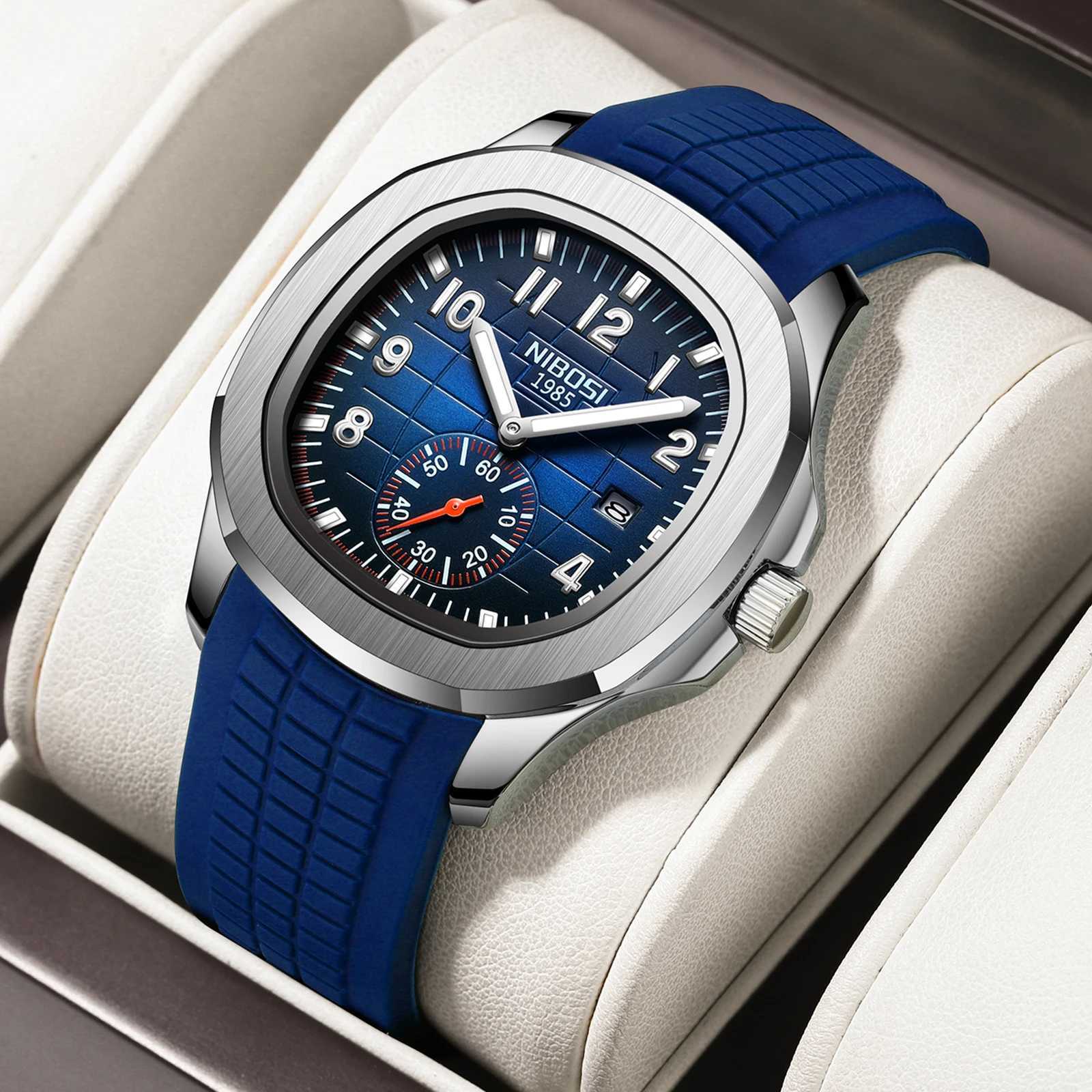 NIBOSI Sport Men Watch Top Brand Luxury AQUANAUT Quartz Watches for Men Waterproof Luminous Auto Date Male Watch Reloj Hombre W250718