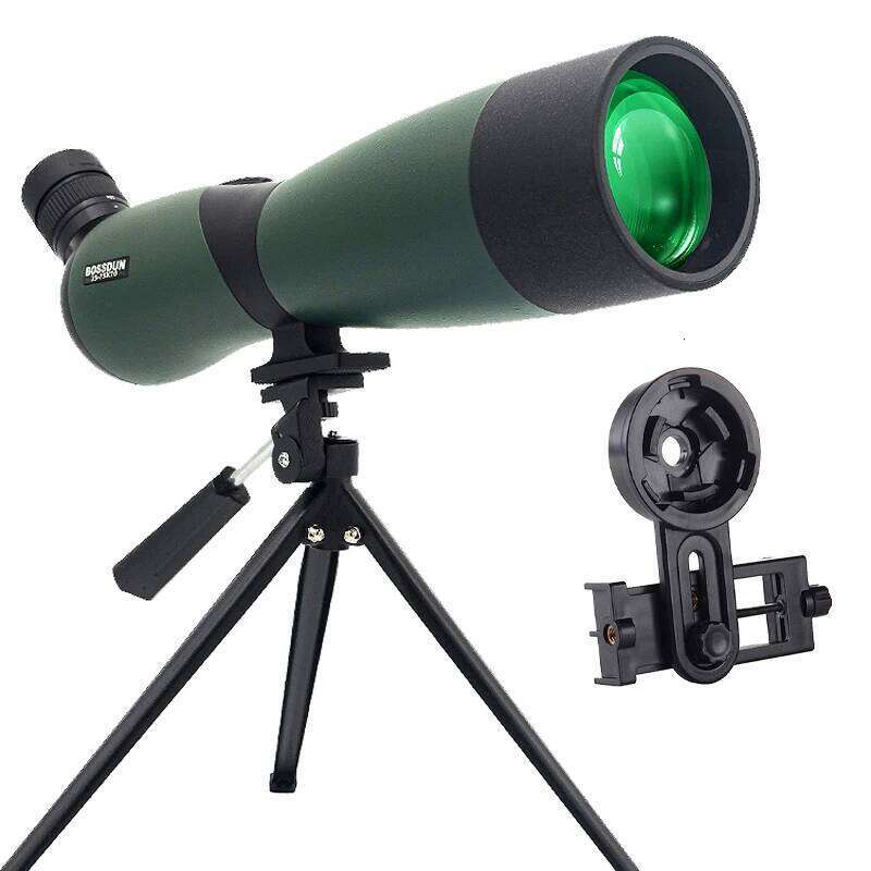 25-75x70 Spotting Scope 45 Degree Angled Zoom Telescope With Tripod Waterproof For Target Shooting Bird Watching Hunting