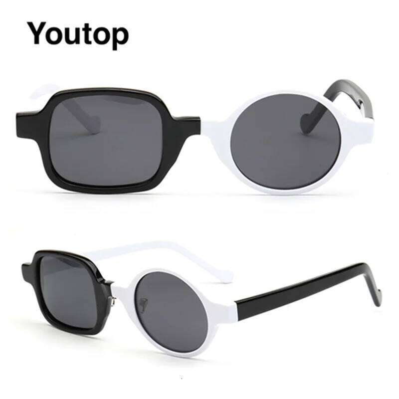 Trendy Mismatch Sunglasses Mens Women Polarized Sun Glasses Irregular UV400 Driving Frames Green Brown Fashionable Trips Fishing