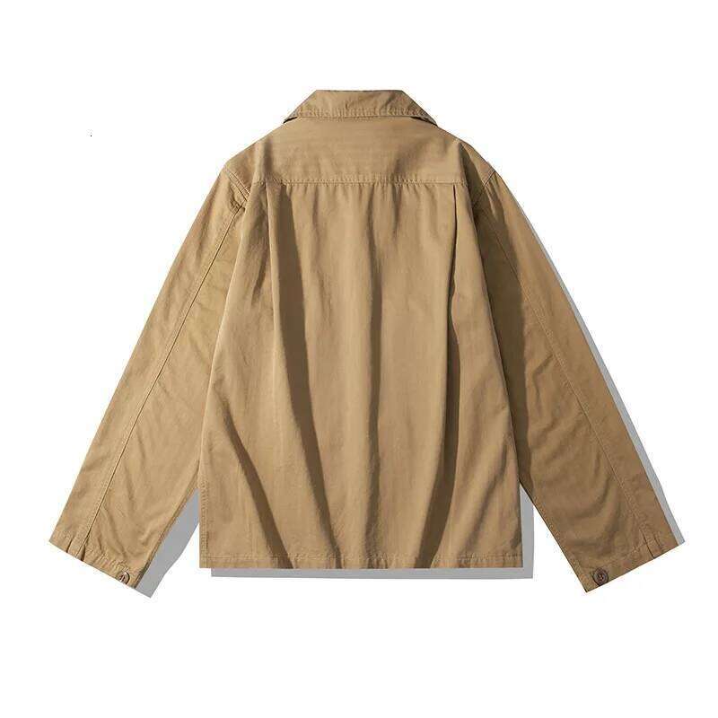 OKONKWO Herringbone HBT Functional Field M43 Cuban Collar Long Sleeve Men's Shirt Jacket