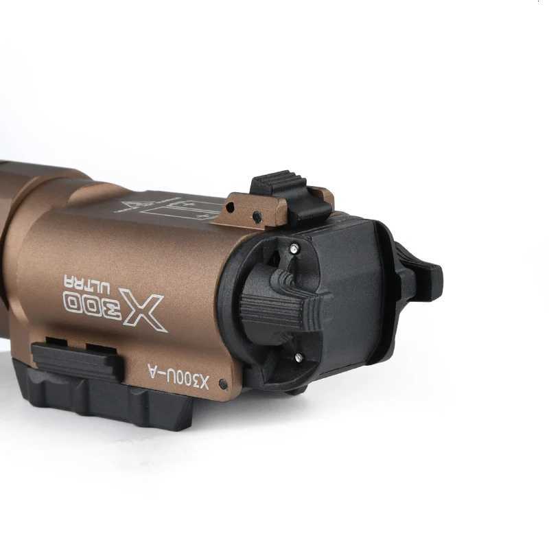 Tactical X300 Ultra Metal D Flashlight Surir X300U-A Handgun Torch Hunting Weapon Light 600 lumens White Lighting Pistol Lamp XJ250718