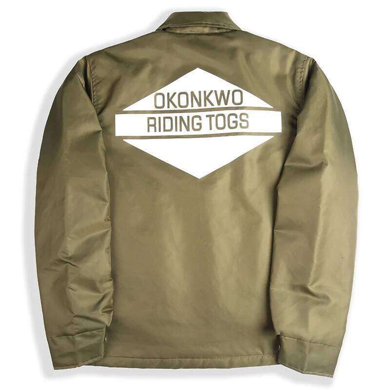 OKONKWO Thickened Quilted Waterproof Windbreaker Men's And Women's Printed Baseball Jacket