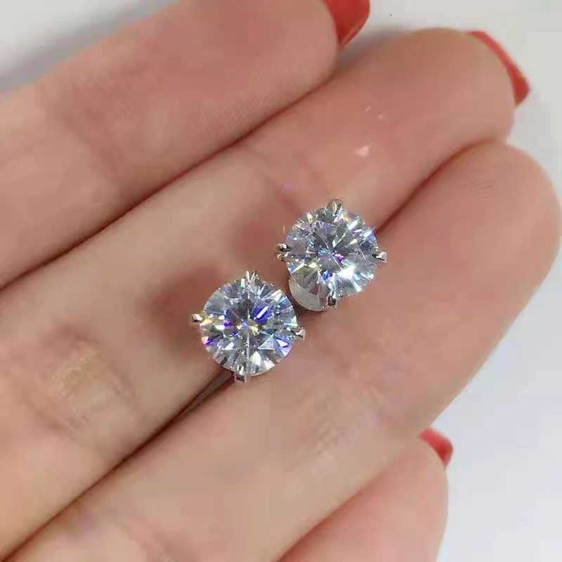 0.5-1 Carat D Color Moissanite Ear Stud Earrings for Women Girls 925 Sterling Silver Sparkling Piercing Earring Fine Jewelry XJ250718