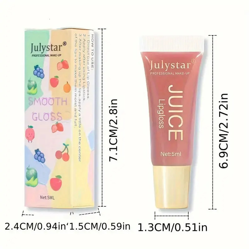 Watery Crystal Clear jelly Lip Oil Lip Balm Moisturizing And smoothingLip Lines Jelly Pout Lip Gloss Glass Lip Fruit Scent 250717