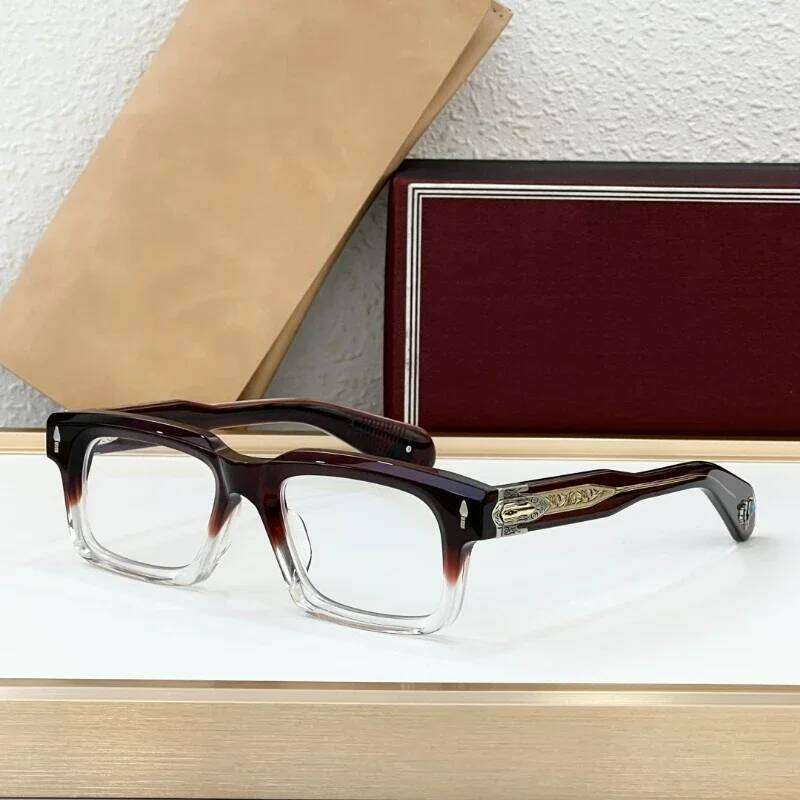 High Quality Square Acetate Sunglasses Frame Men Vintage Brand Design Driving Traveling Shades Eyewear Glasses