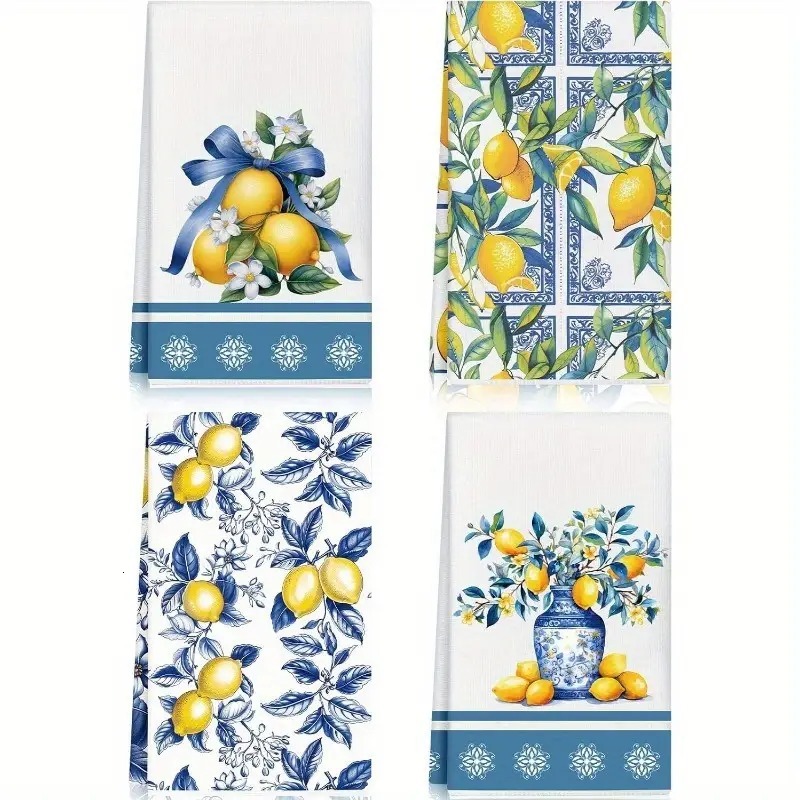 New Dish Towel Spring Summer Floral Print Hot-Selling Kitchen Cloth Scouring Pad ddmythur
