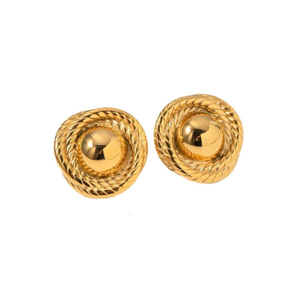 E12645 Fashionable Elegant Niche INS Style Simple and Unique Chic Design Metal Stud Earrings