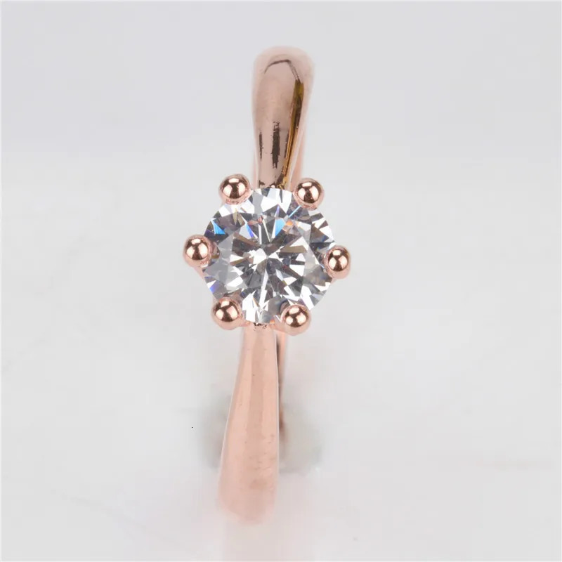 CC Simple Rings For Women Silver-Plated Cubic Zirconia Round Stone Classic Jewelry Bridal Wedding Engagement Anillos CC1456 250715