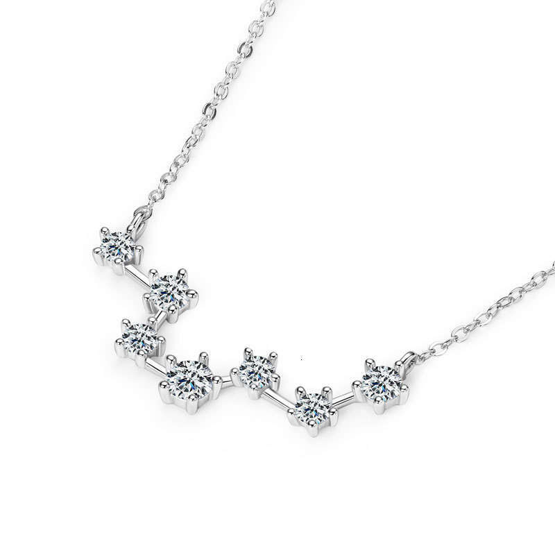 Gypsophila S Sier Necklace Elegant Versatile Big Dipper Moissanite Pendant Gift for Girlfriend
