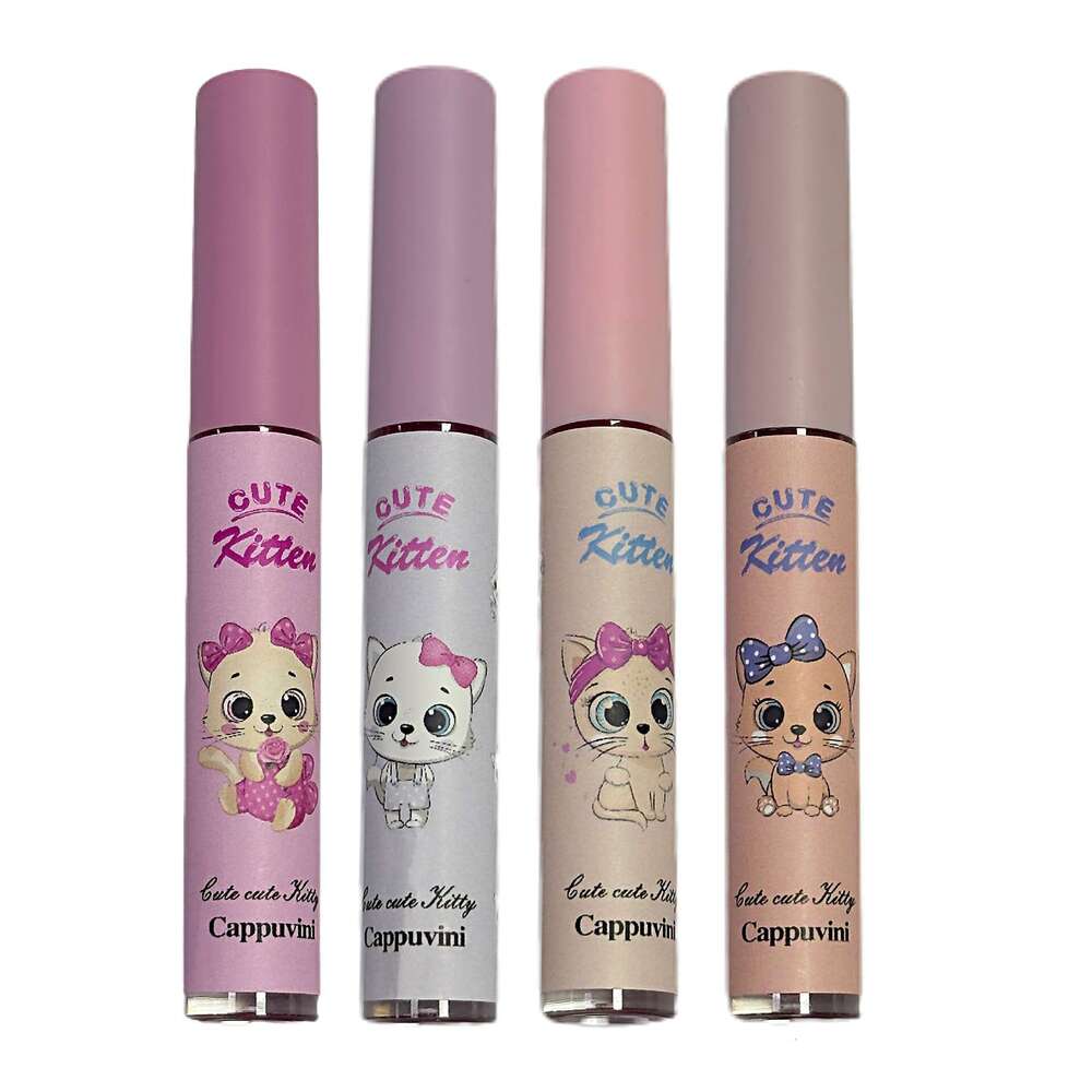 CAPPUVINI Cat Cotton Mist Soft Focus Mud Set Nude Matte Milk Cake Lip Glaze Makeup Lipstick for Women X250719