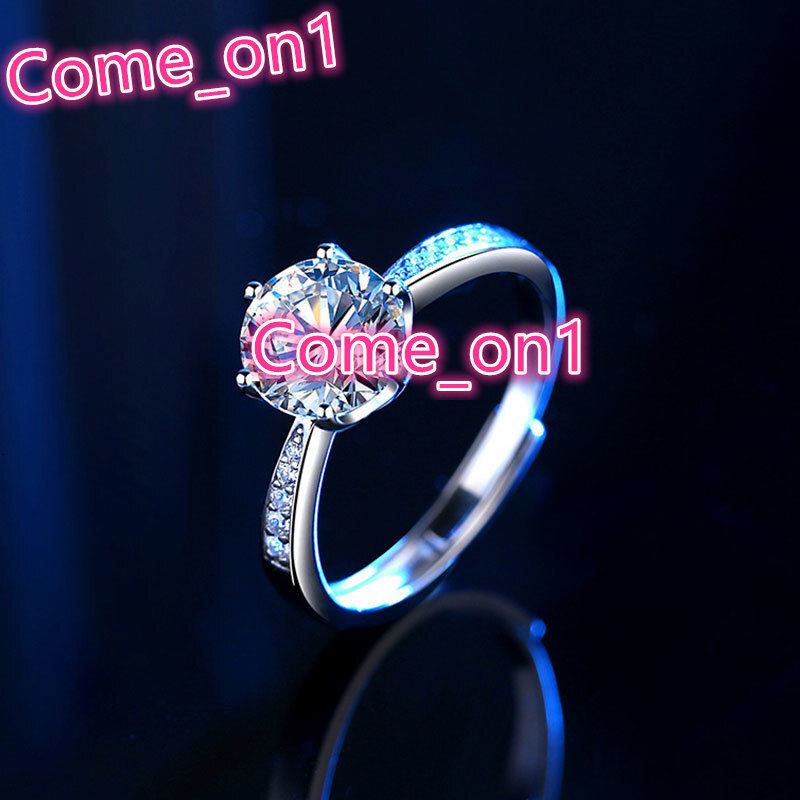 0.6/1ct/2ct Classic D Moissanite Ring S925 Sterling Silver Six Claw Moissanite Wedding Engagement Ring