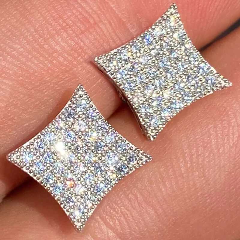 8-Color Shining Silver Ear Studs Lady Stylish Jewelry Brilliant Cubic Zirconia Earrings Accessories for Engagement Ceremony XJ250718