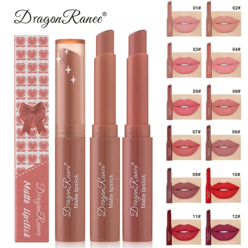 Nude Matte Lipstick Waterproof Lip Sticks Not Fading Sexy Red Velvet Lipsticks for Women Make Up Long Lasting Lip Cosmetics 250716