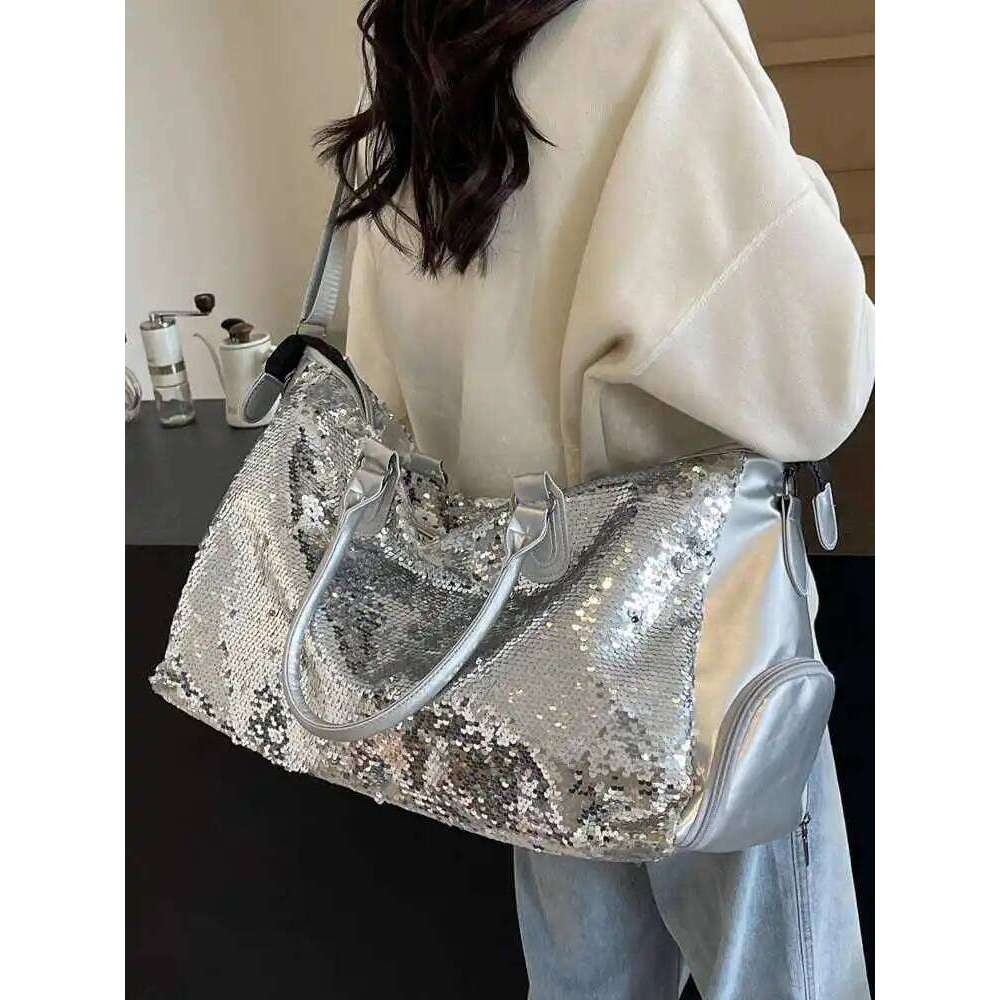 Fashion Sequin Travel Tote Women New Large Capacity Versatile Yoga Bodybuilding Underarm Popular Crossbody Bags