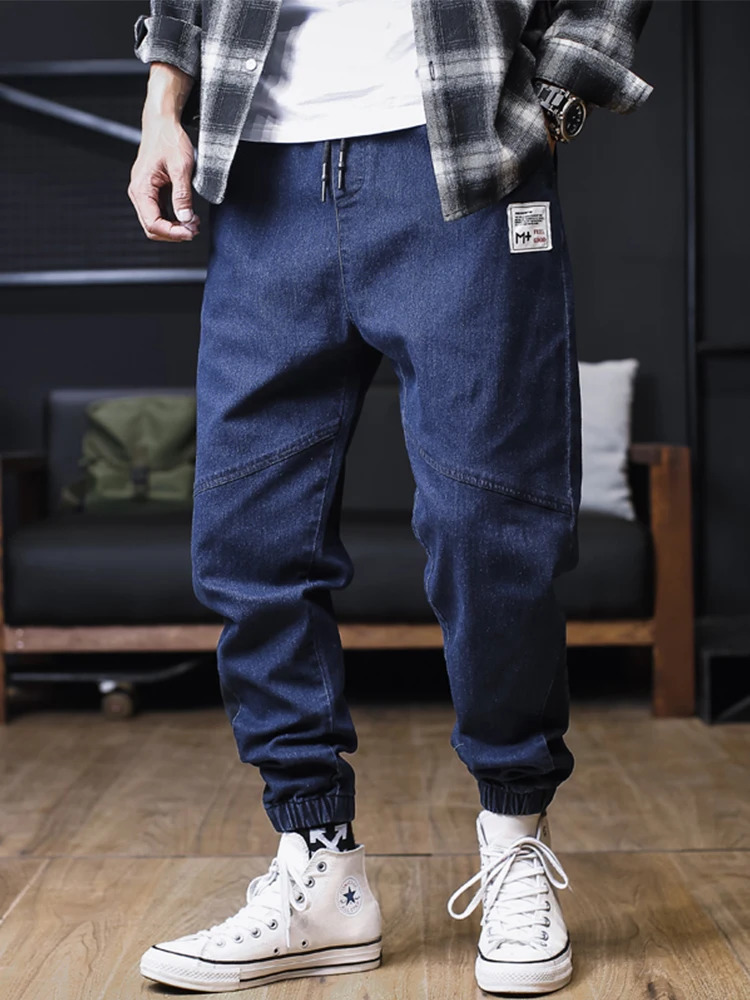 Plus Size Jeans Men Loose Joggers Streetwear Harem Cargo Pants AnkleLength Denim Trousers 250708