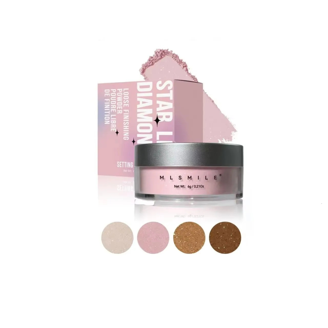 Face Loose Powder Matte Waterproof Oil-control Setting Powder Pearlescent Long-lasting Face Concealer Powder Makeup. 250716