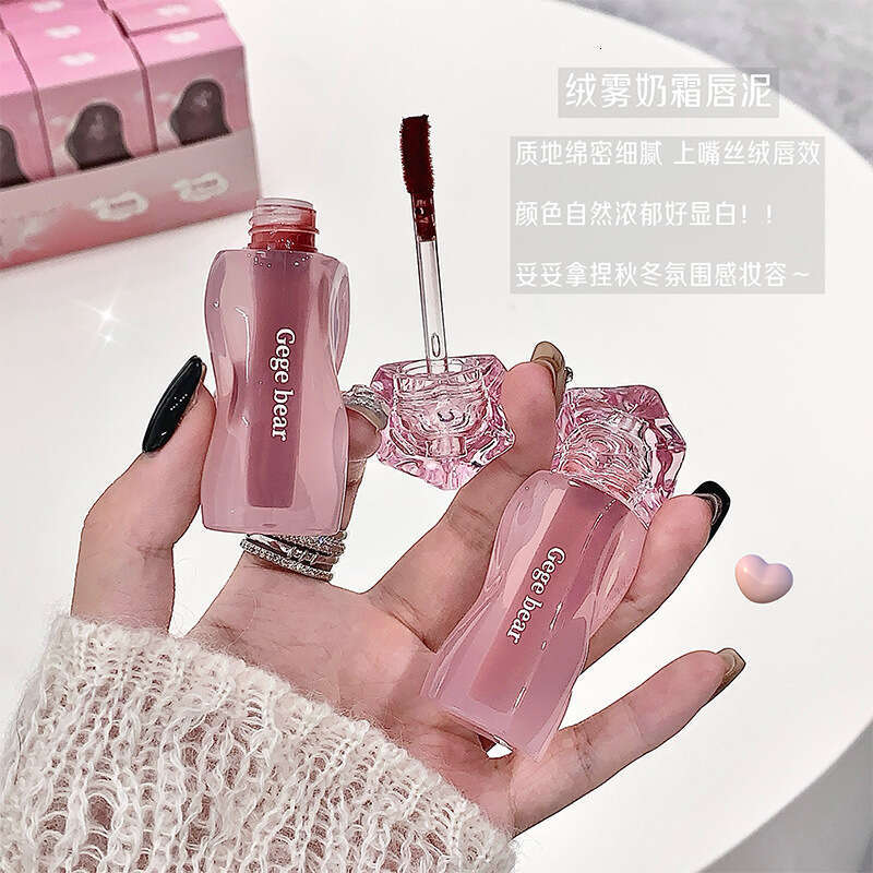 Gegebear Velvet Mist Cream Mud Soft Color Whitening Long-lasting Matte Lip Glaze Beauty Makeup X250717