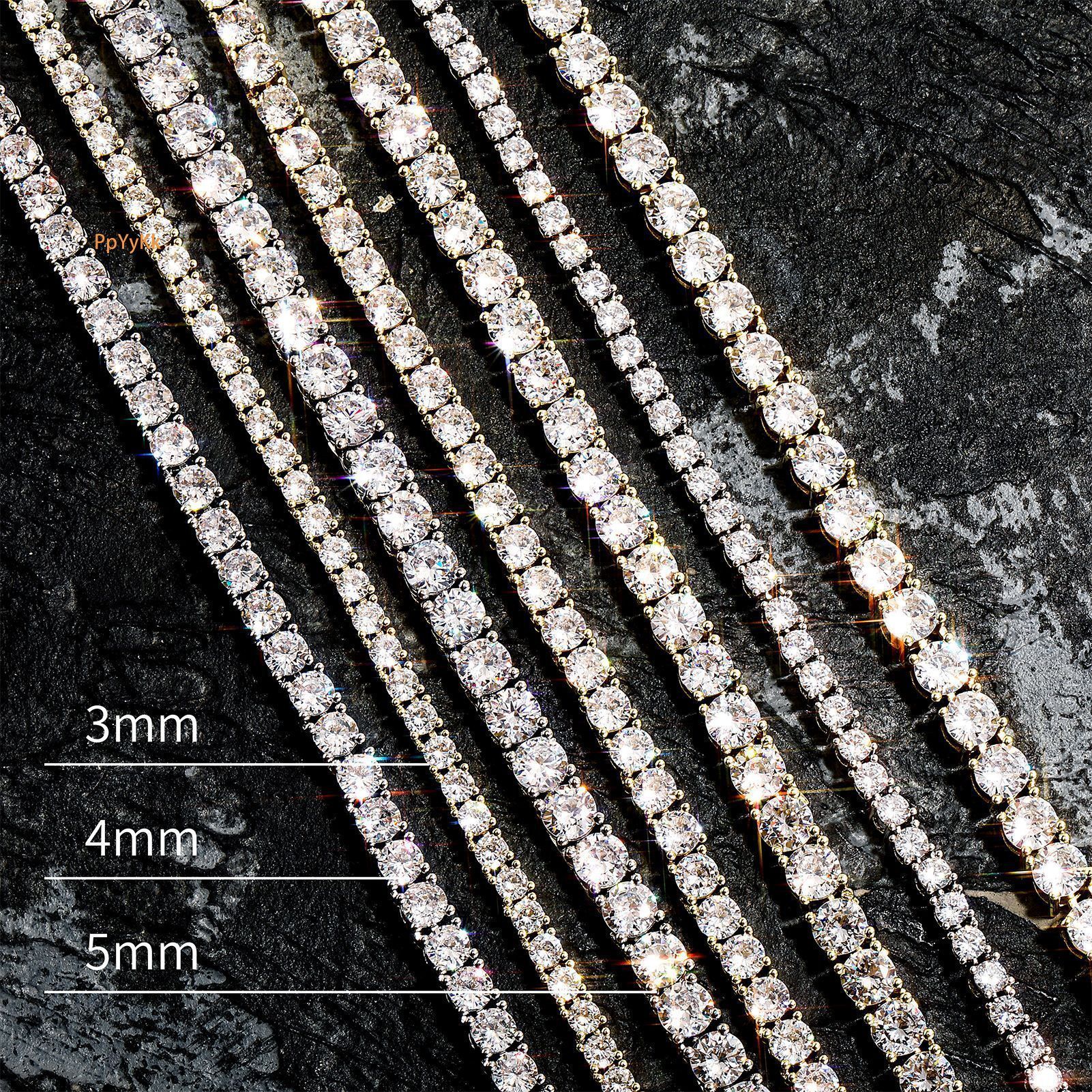 Luxury Iced out Tennis Chain Hip Hop Full Diamond VVS Moissanite Necklace GRA Certified Bling Bling High-Quality Trendy Accessory