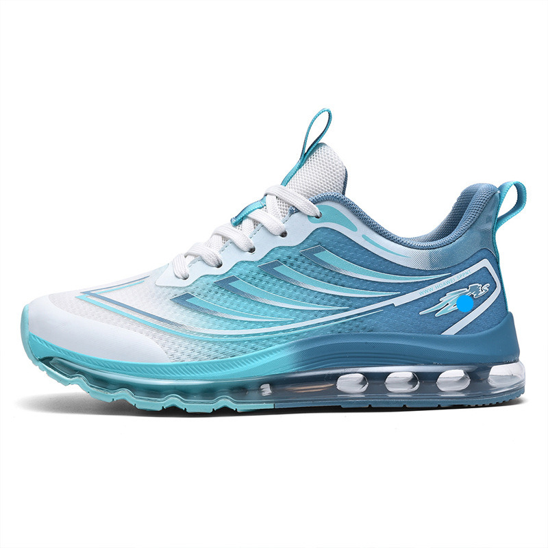 Spring Summer 2025 New Men's Shoes Mesh Full Sole Air Cushion Extra Large Size Sports Rubber Wear-Resistant Non-Slip Fashion