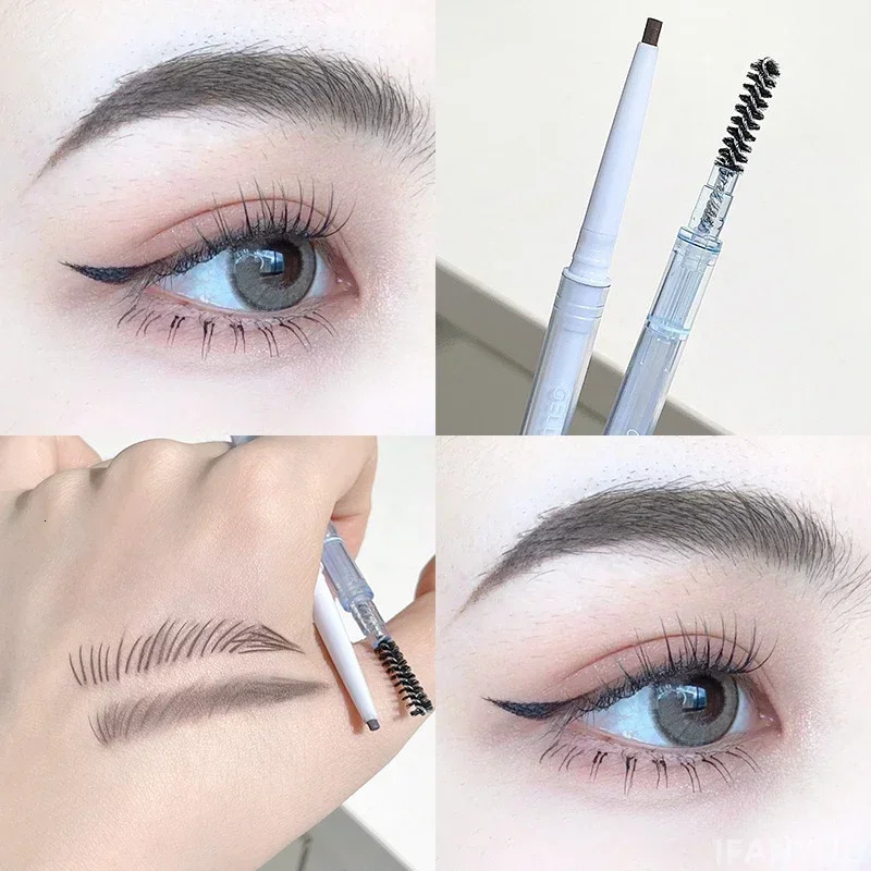 1.5mm Ultra Fine Double-Ended Eyebrow Pencil Waterproof Sweat-proof Long Lasting Professional Eye Makeup for Women Eyebrow Pen 250712