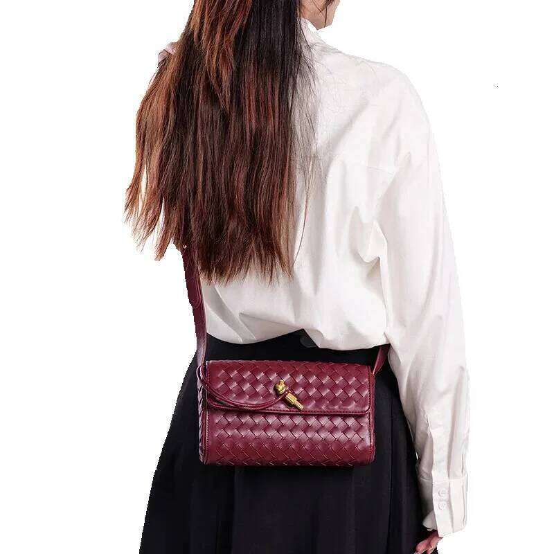 2025 Women's Handwoven Satchel Small Square Bags Stylish Clutch Glasses Bag Shoulder Messenger Carry Portable For Commuting