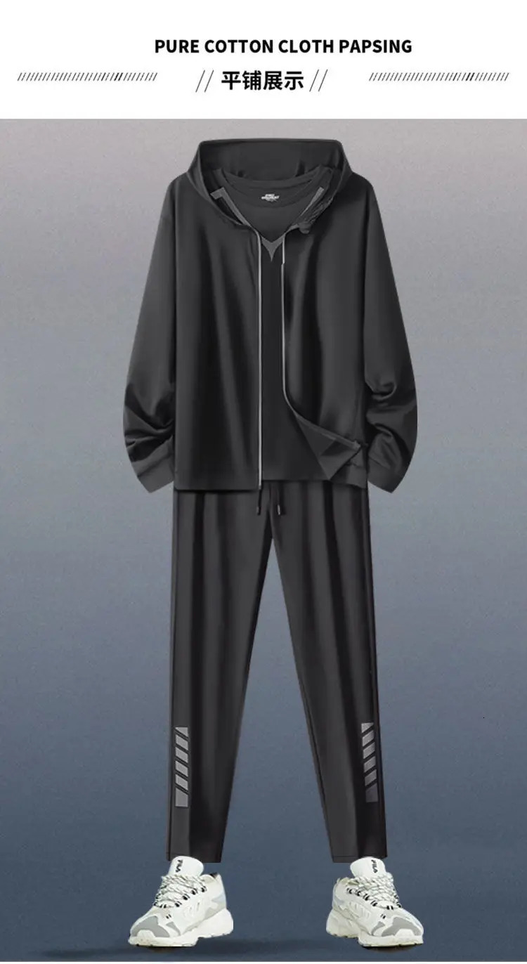 Quick Drying Sportswear Fitness Clothes Ice Silk T-shirt Men Short Sleeve Tracksuit Shorts Gym Sports Outfit 250716