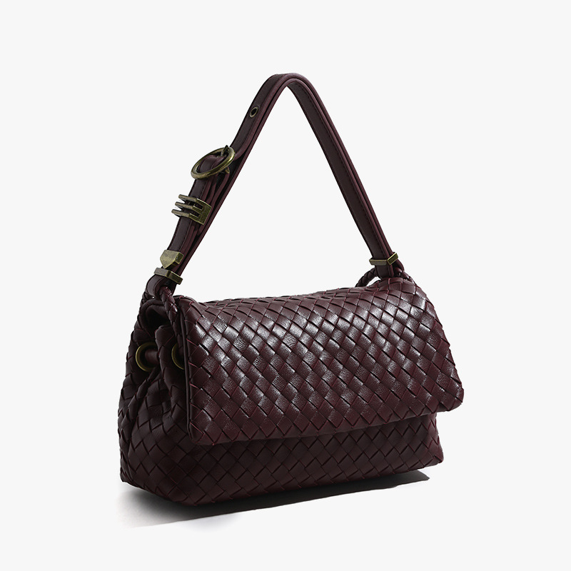 Genuine Leather Handwoven Handbag Fashion Underarm Women's Shoulder Bag