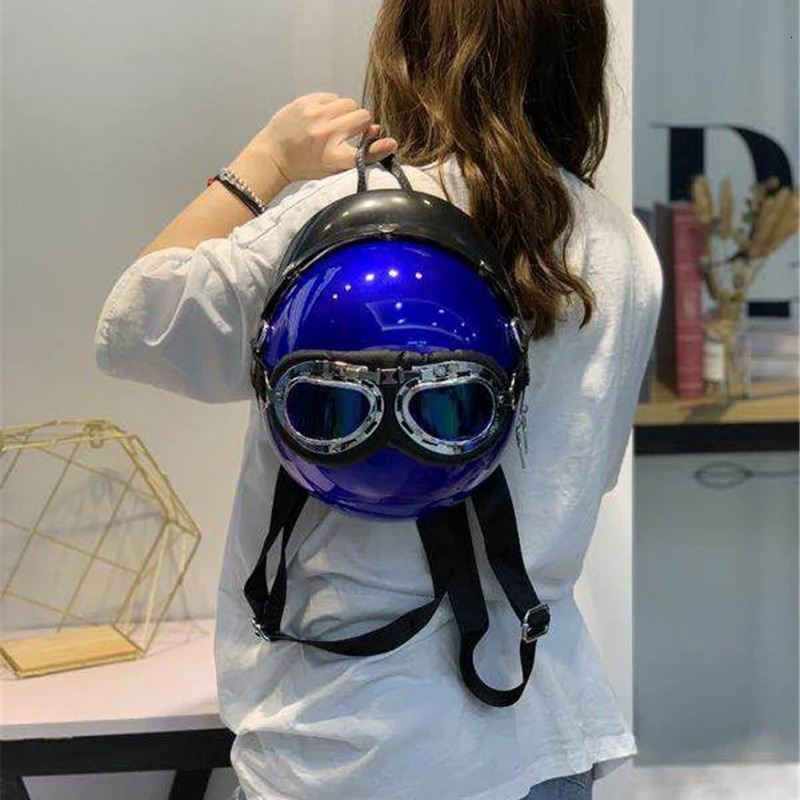 Personalized Helmet Women Backpacks Creative Hiphop Shoulder Crossbody Bags Chic Travel Back Packs for Girls Y2K Sac 250717